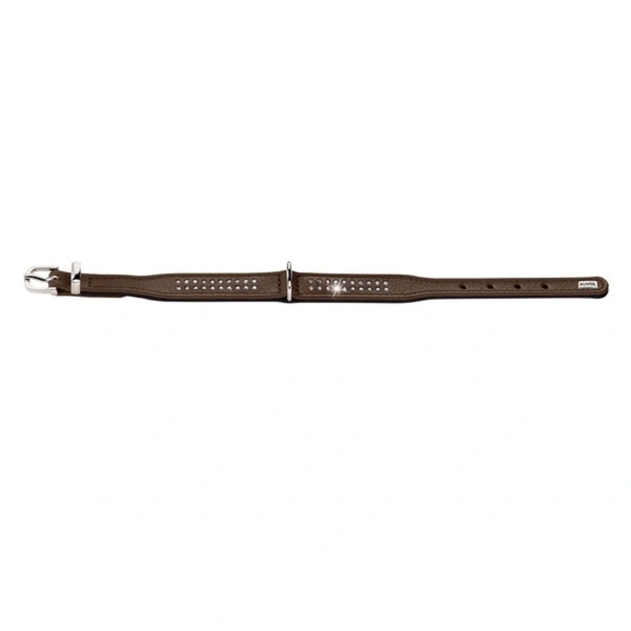 Hunter Halsbånd Diamond Petit 27 Brun - 20-24 cm